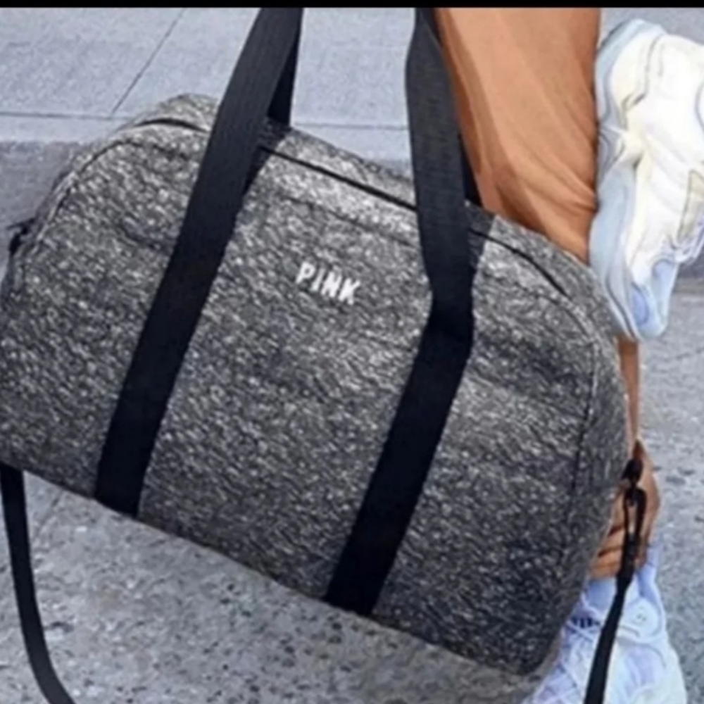 Pink duffle bag